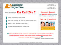 Plumbing Experts landing page.